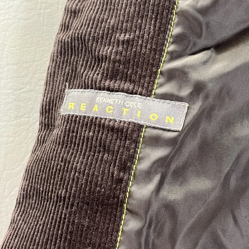 Kenneth Cole Reaction Brown Corduroy Lined Jacket Boys 4T Full Zip Pockets